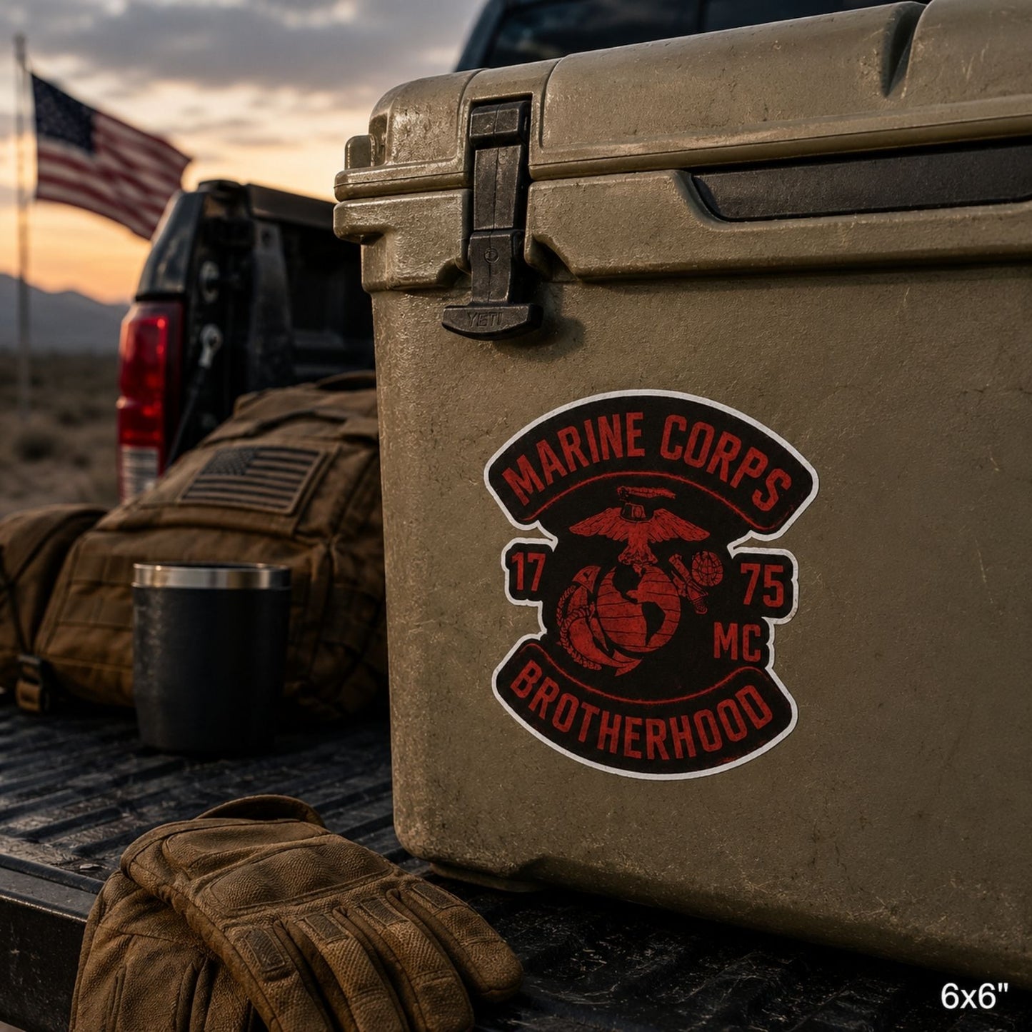 Marine Corps Brotherhood Die-Cut Sticke