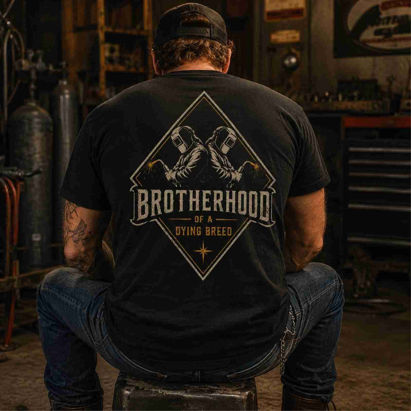 Brotherhood of a Dying Breed – Welder Back Print T-Shirt