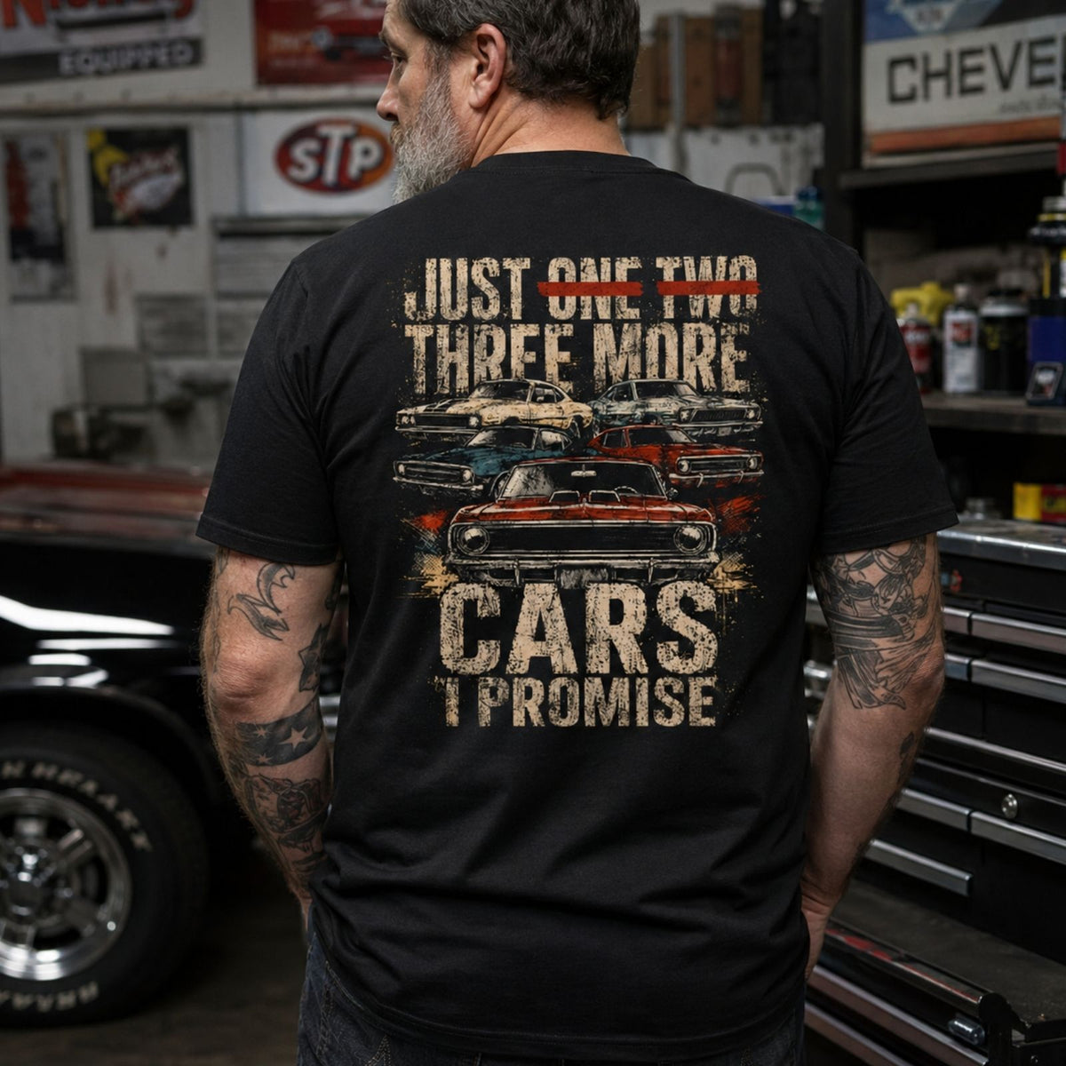 Just Three More Cars, I Promise Classic Car Lover Tee
