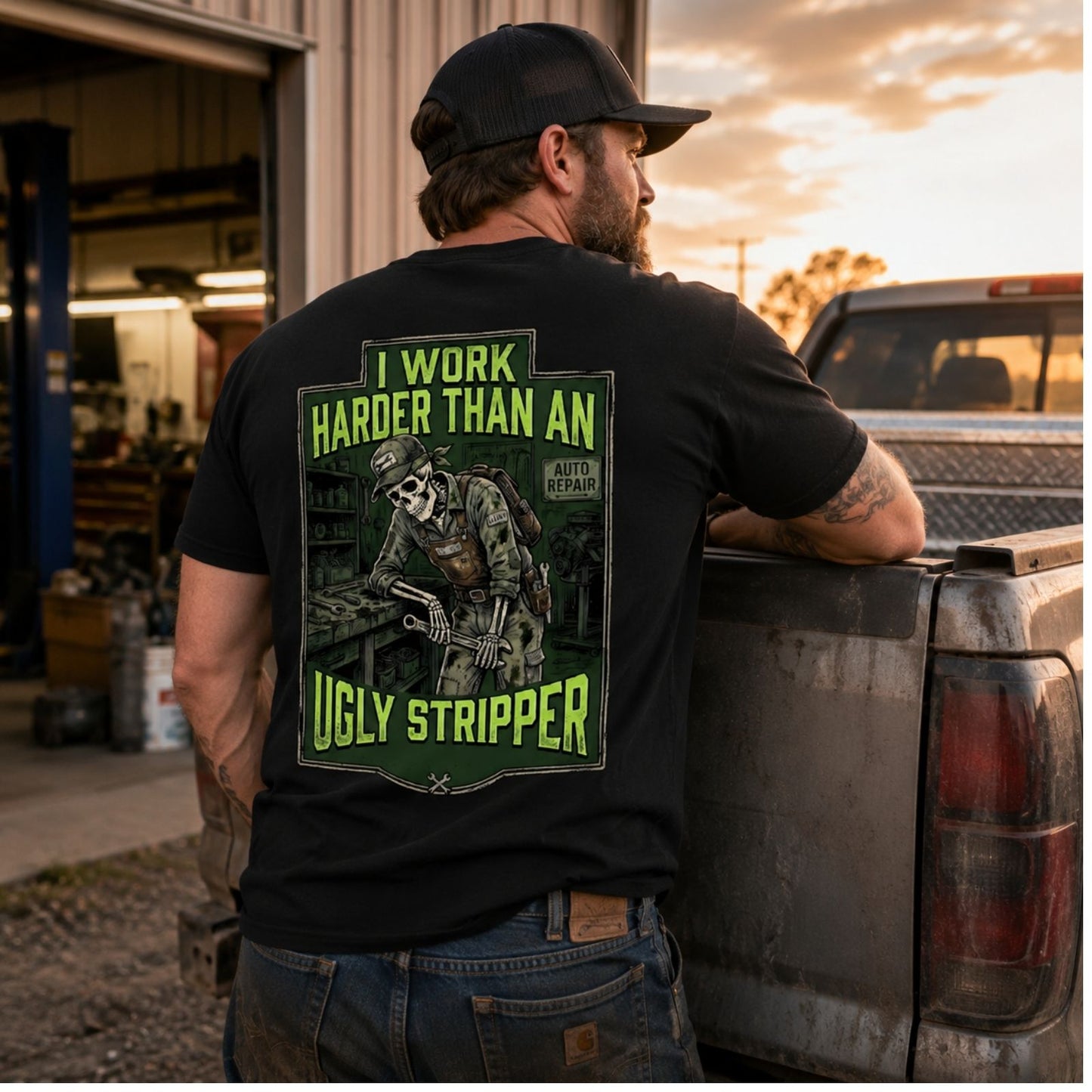 I Work Harder Than An Ugly Stripper T-Shirt