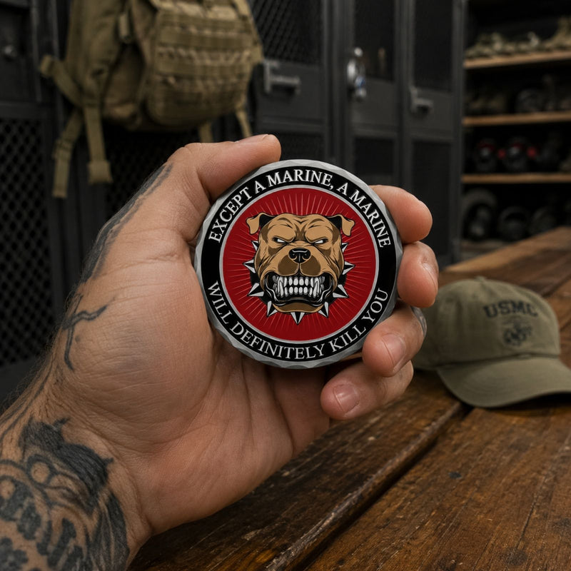 USMC What Doesn't Kill You Challenge Coin