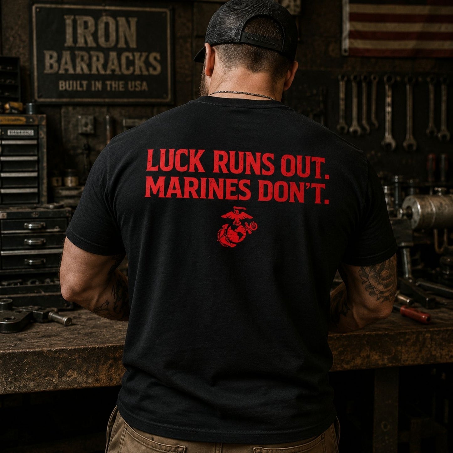 Luck Runs Out. Marines Don’t T-Shirt