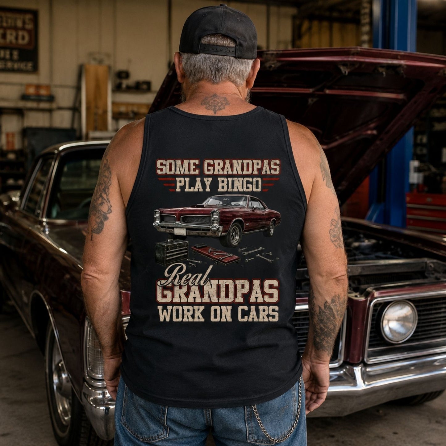 Real Grandpas Work On Cars Tank Top