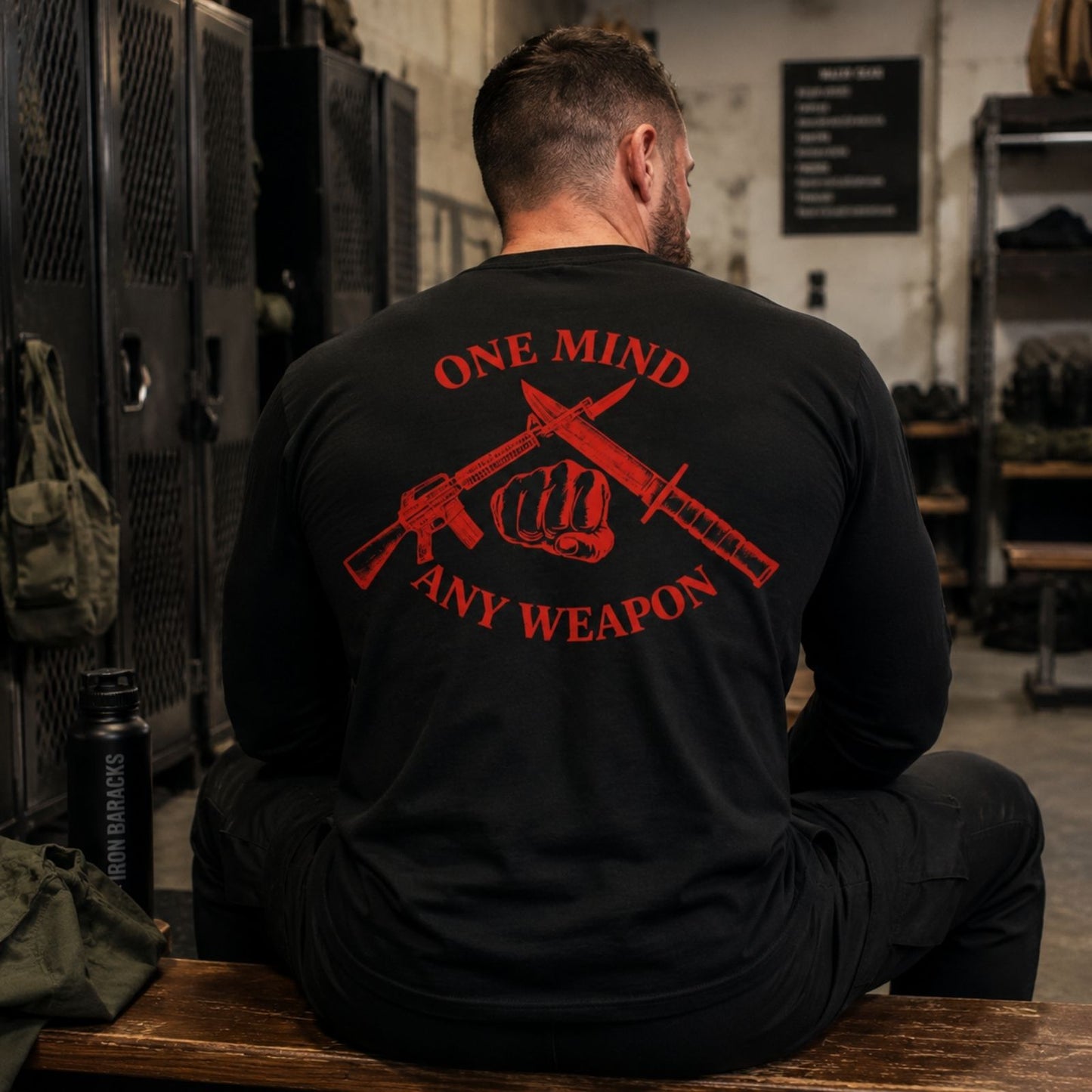 One Mind Any Weapon USMC Long Sleeve Shirt