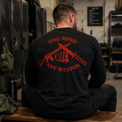 One Mind Any Weapon USMC Long Sleeve Shirt