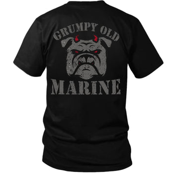 Grumpy Old Marine Bulldog Shirt – Funny USMC Veteran Tee