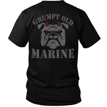 Grumpy Old Marine Bulldog Shirt – Funny USMC Veteran Tee