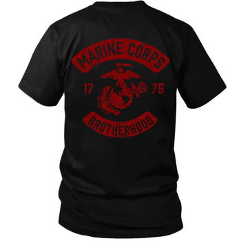 Marine Corps Brotherhood 1775 Distressed Red EGA T-Shirt