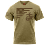 USMC Split Flag Coyote Brown Shirt