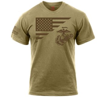 USMC Split Flag Coyote Brown Shirt