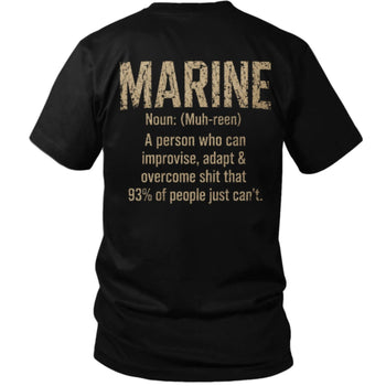 Marine Definition T Shirt – Improvise, Adapt & Overcome