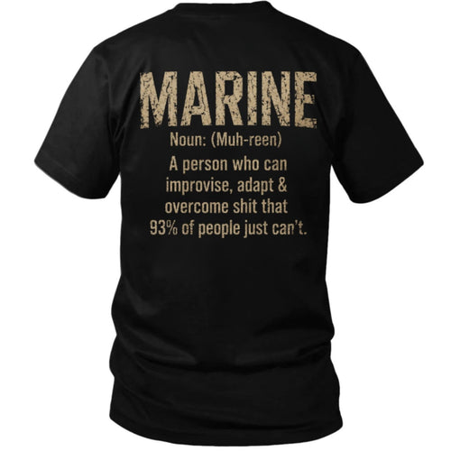 Marine Definition T Shirt – Improvise, Adapt & Overcome