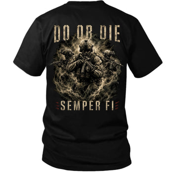 Do Or Die – Semper Fi U.S. Marine Corps Back Print T-Shirt