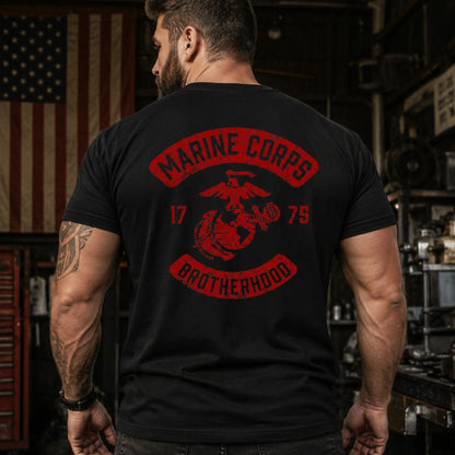 Marine Corps Brotherhood 1775 Distressed Red EGA T-Shirt