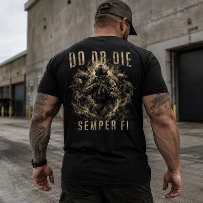 Do Or Die – Semper Fi U.S. Marine Corps Back Print T-Shirt