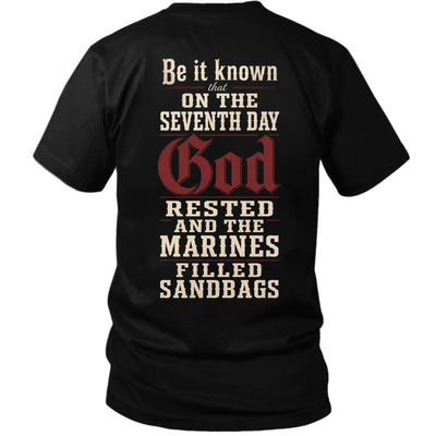 God Rested, Marines Filled Sandbags T-Shirt