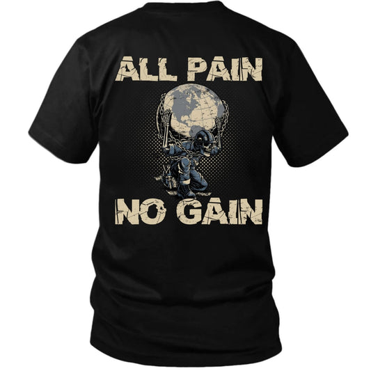 All Pain No Gain Heavy Cotton T-Shirt