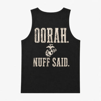 OORAH Nuff Said Tank Top – Marine Pride Back Print