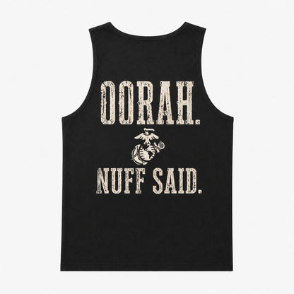 OORAH Nuff Said Tank Top – Marine Pride Back Print
