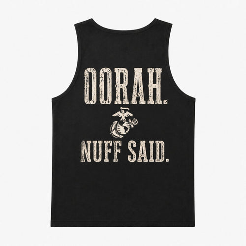 OORAH Nuff Said Tank Top – Marine Pride Back Print