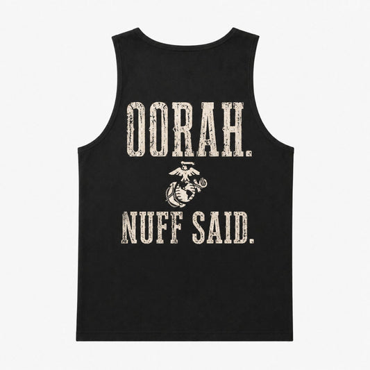 OORAH Nuff Said Tank Top – Marine Pride Back Print