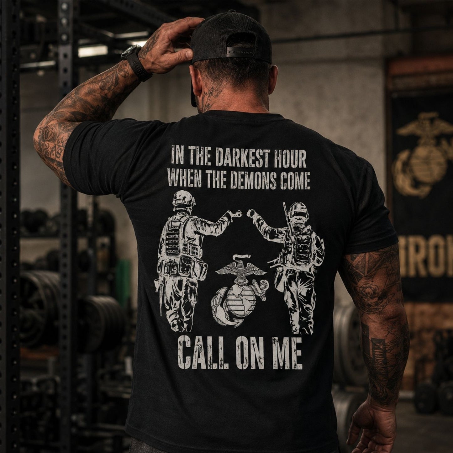 In The Darkest Hour Call On Me Marine T-Shirt