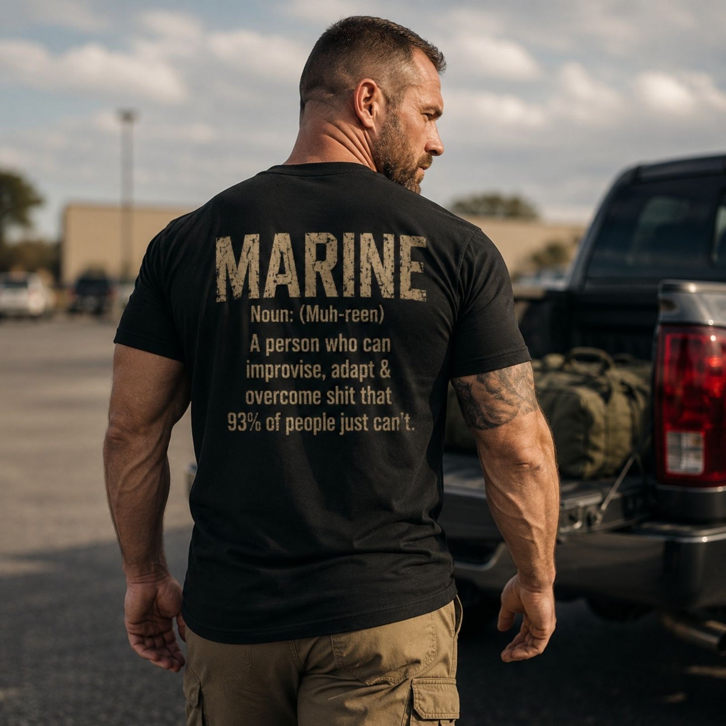 Marine Definition T Shirt – Improvise, Adapt & Overcome