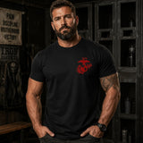 Marine Corps Brotherhood 1775 Distressed Red EGA T-Shirt