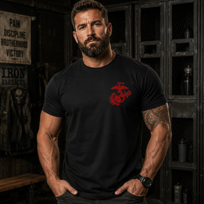 Marine Corps Brotherhood 1775 Distressed Red EGA T-Shirt
