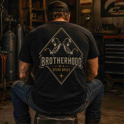 Brotherhood of a Dying Breed – Welder Back Print T-Shirt