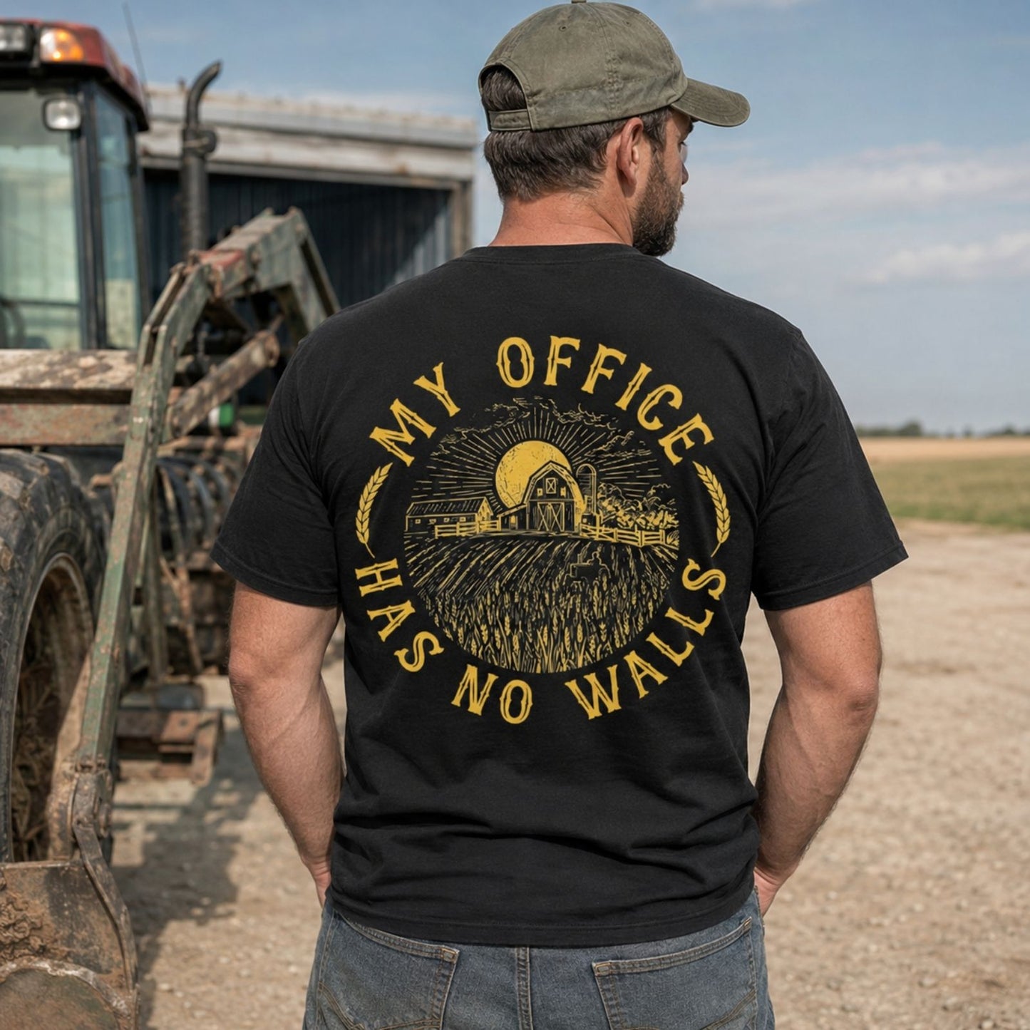 My Office Has No Walls Farmer T-Shirt