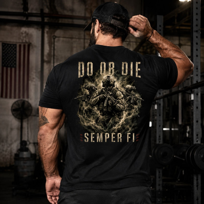 Do Or Die – Semper Fi U.S. Marine Corps Back Print T-Shirt