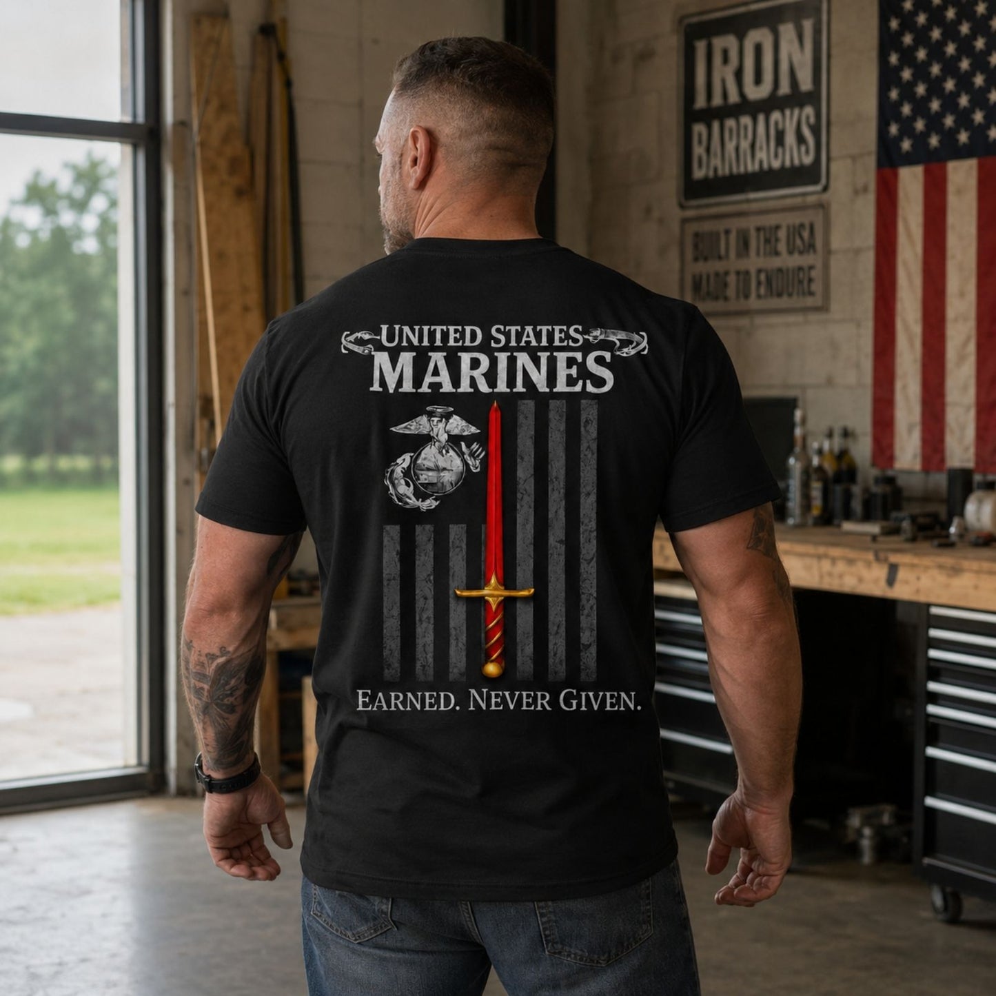 Earned Never Given Marines T - Shirt