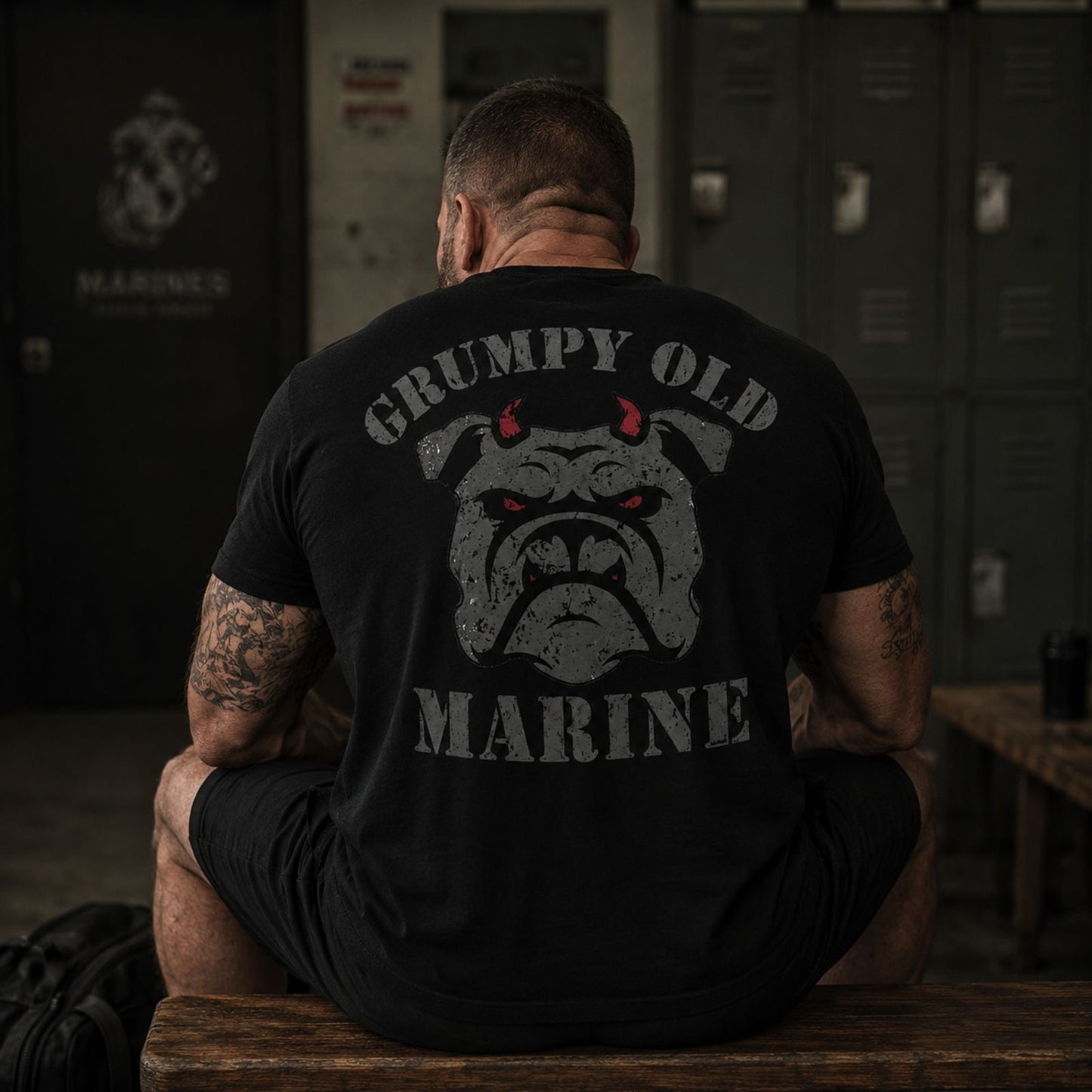 Grumpy Old Marine Bulldog Shirt – Funny USMC Veteran Tee