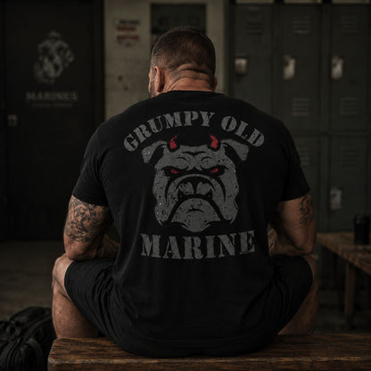 Grumpy Old Marine Bulldog Shirt – Funny USMC Veteran Tee