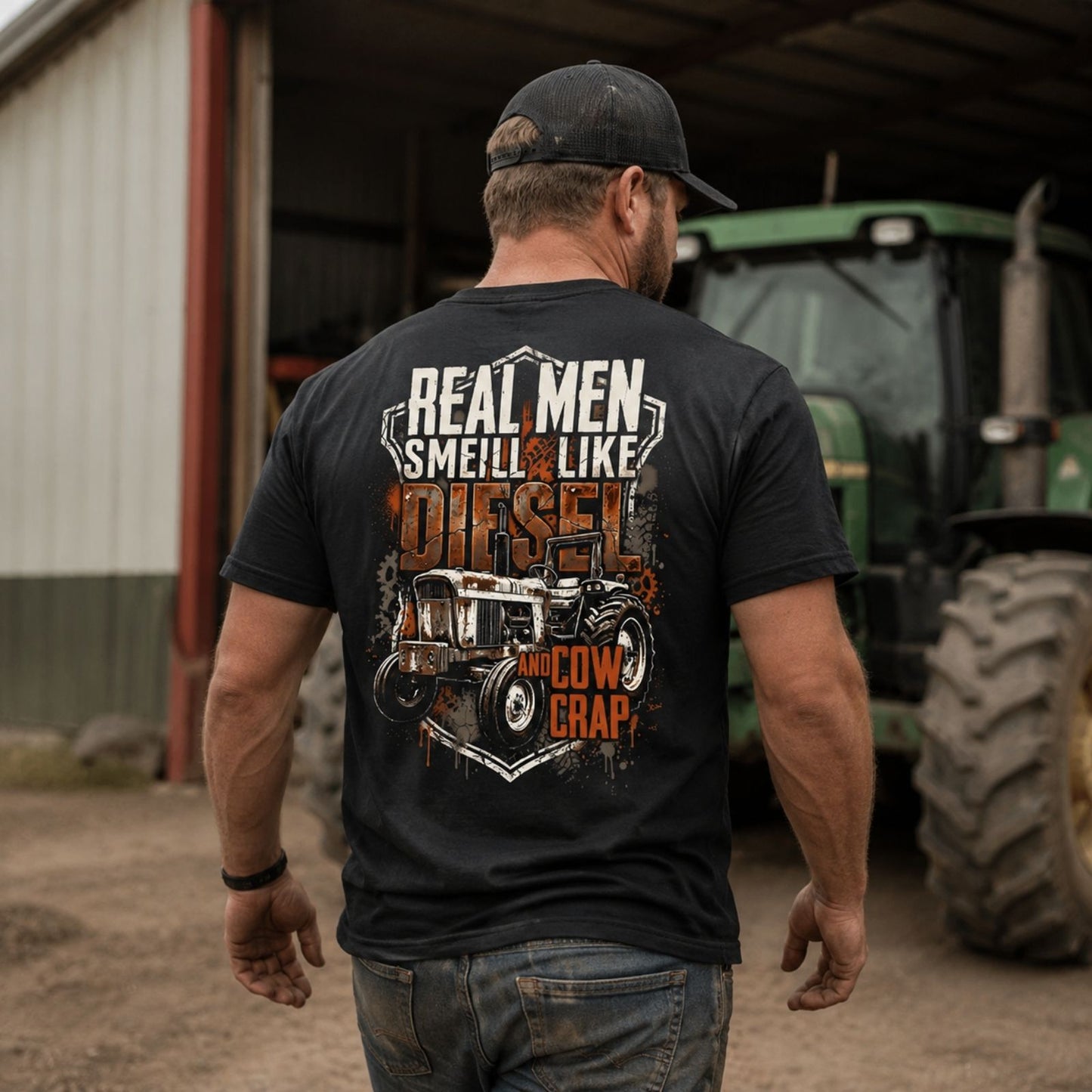 Real Men Smell Like Diesel And Cow Crap T-Shirt