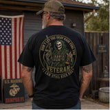 Gray Hair Veteran Skull T-Shirt – I Can Still Kick Ass