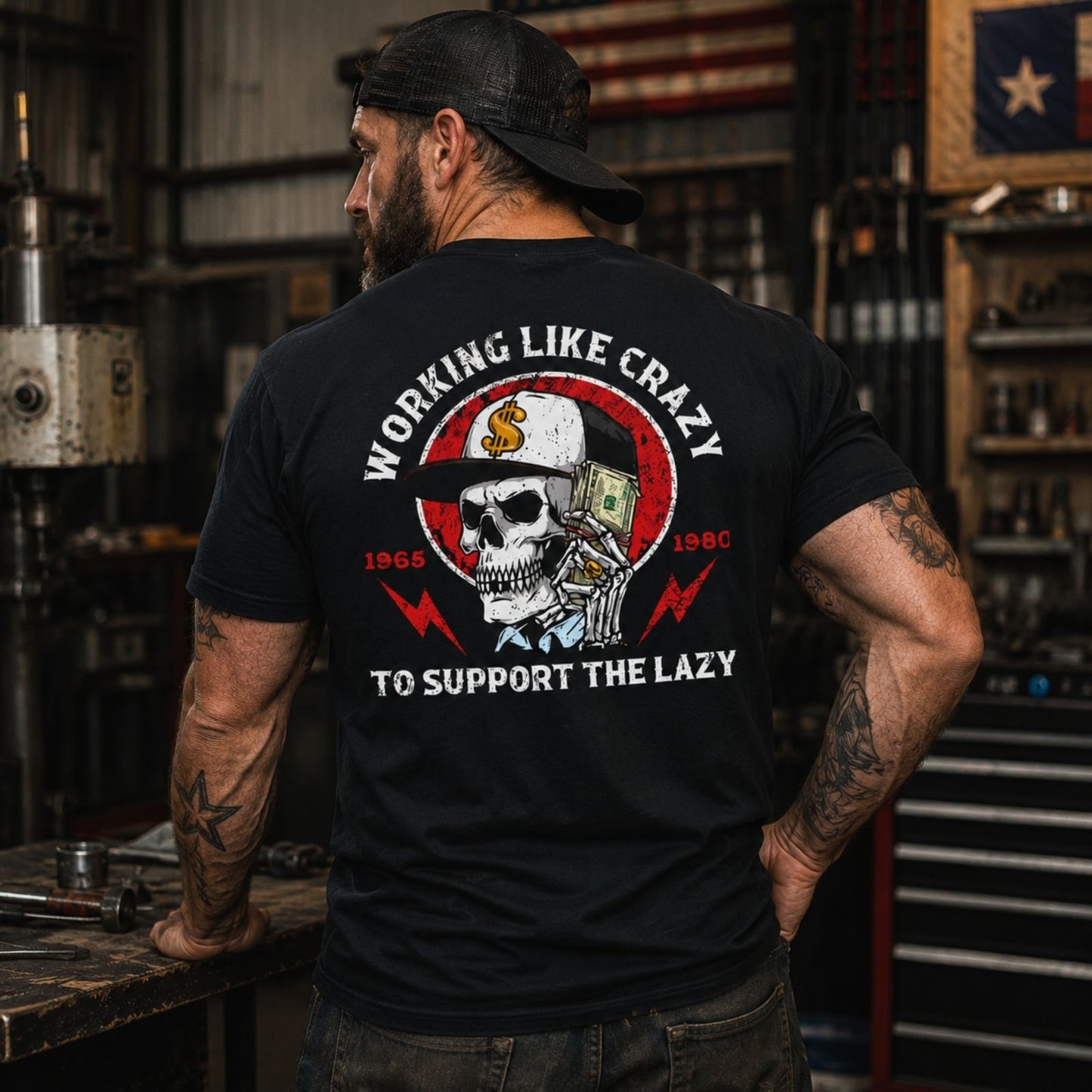 Working Like Crazy To Support The Lazy T Shirt