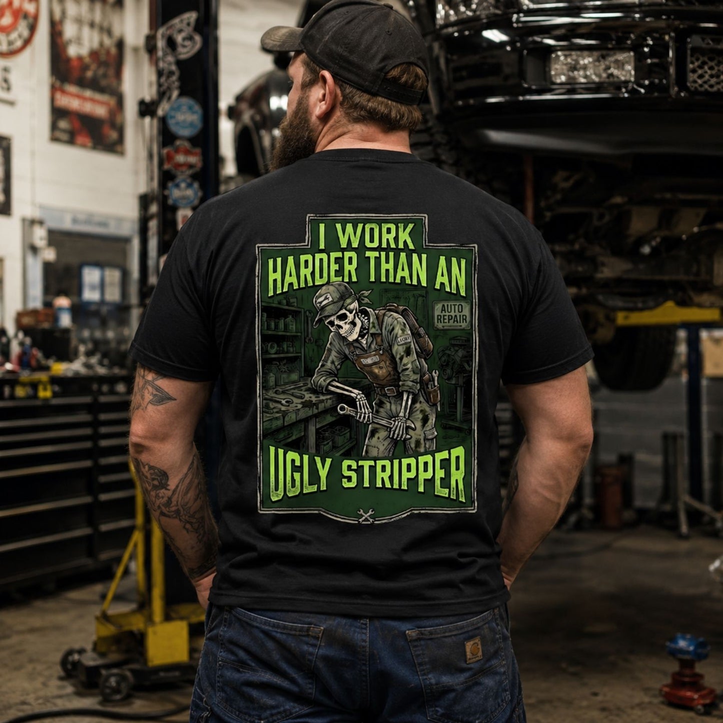 I Work Harder Than An Ugly Stripper T-Shirt