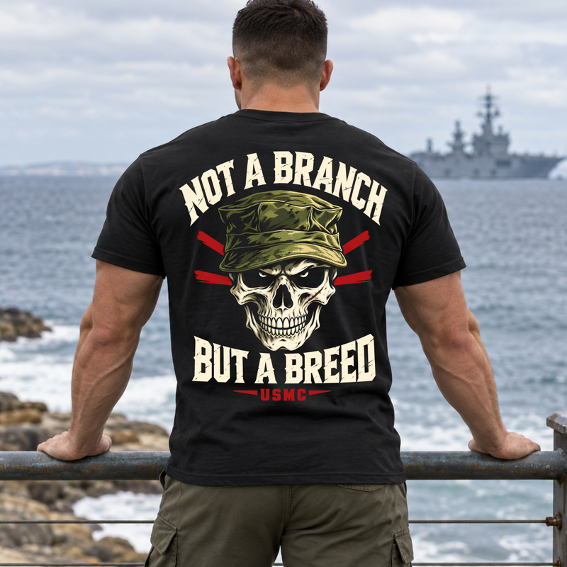 Not a Branch, But a Breed — USMC Skull T-Shirt