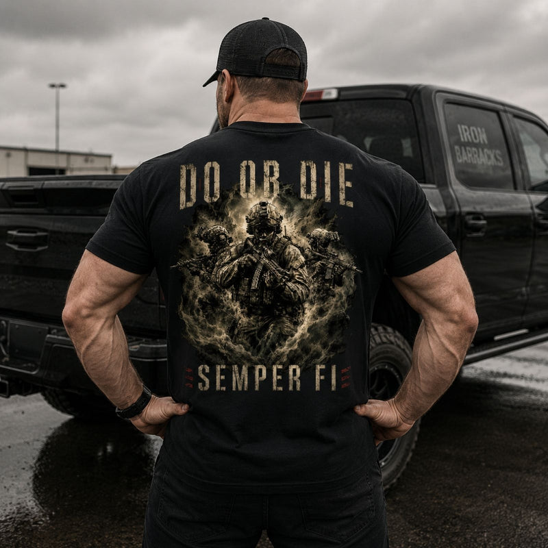 Do Or Die – Semper Fi U.S. Marine Corps Back Print T-Shirt