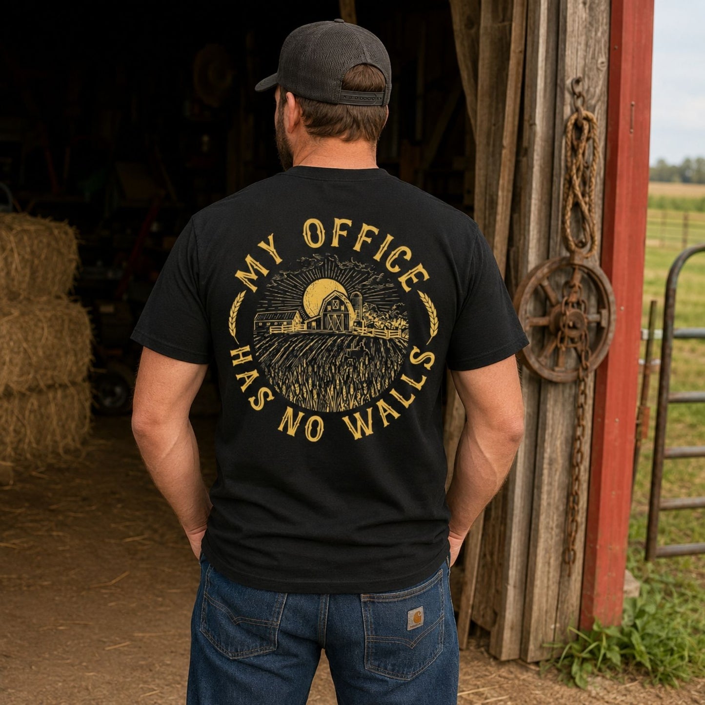 My Office Has No Walls Farmer T-Shirt