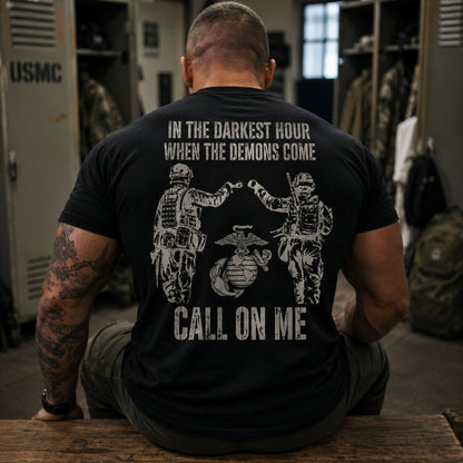 In The Darkest Hour Call On Me Marine T-Shirt