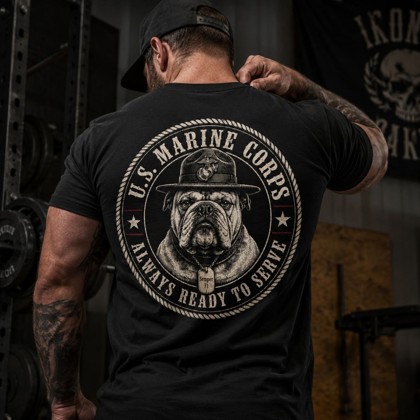 Always Ready To Serve – U.S. Marine Corps Devil Dog T-Shirt (Copy)