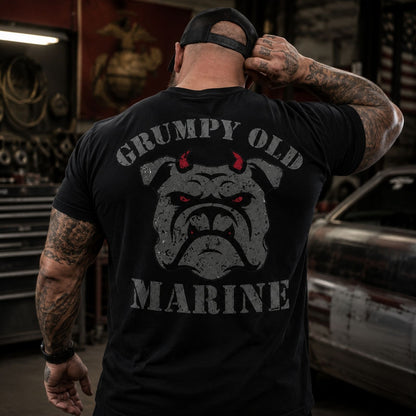 Grumpy Old Marine Bulldog Shirt – Funny USMC Veteran Tee