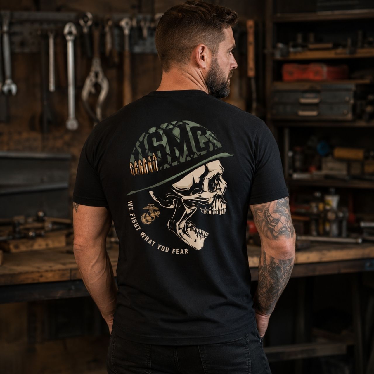 USMC We Fight What You Fear T-shirt