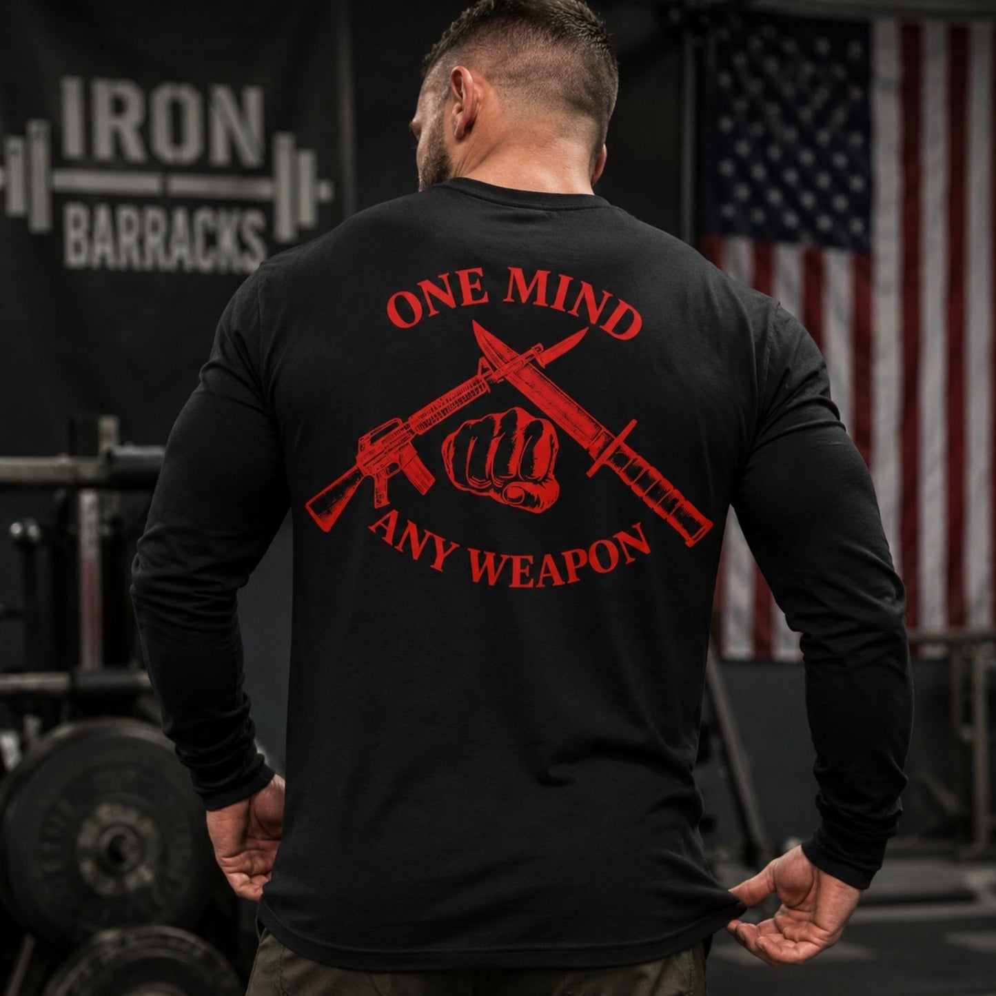 One Mind Any Weapon USMC Long Sleeve Shirt