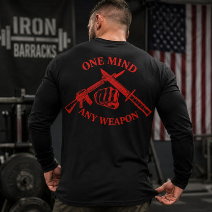 One Mind Any Weapon USMC Long Sleeve Shirt