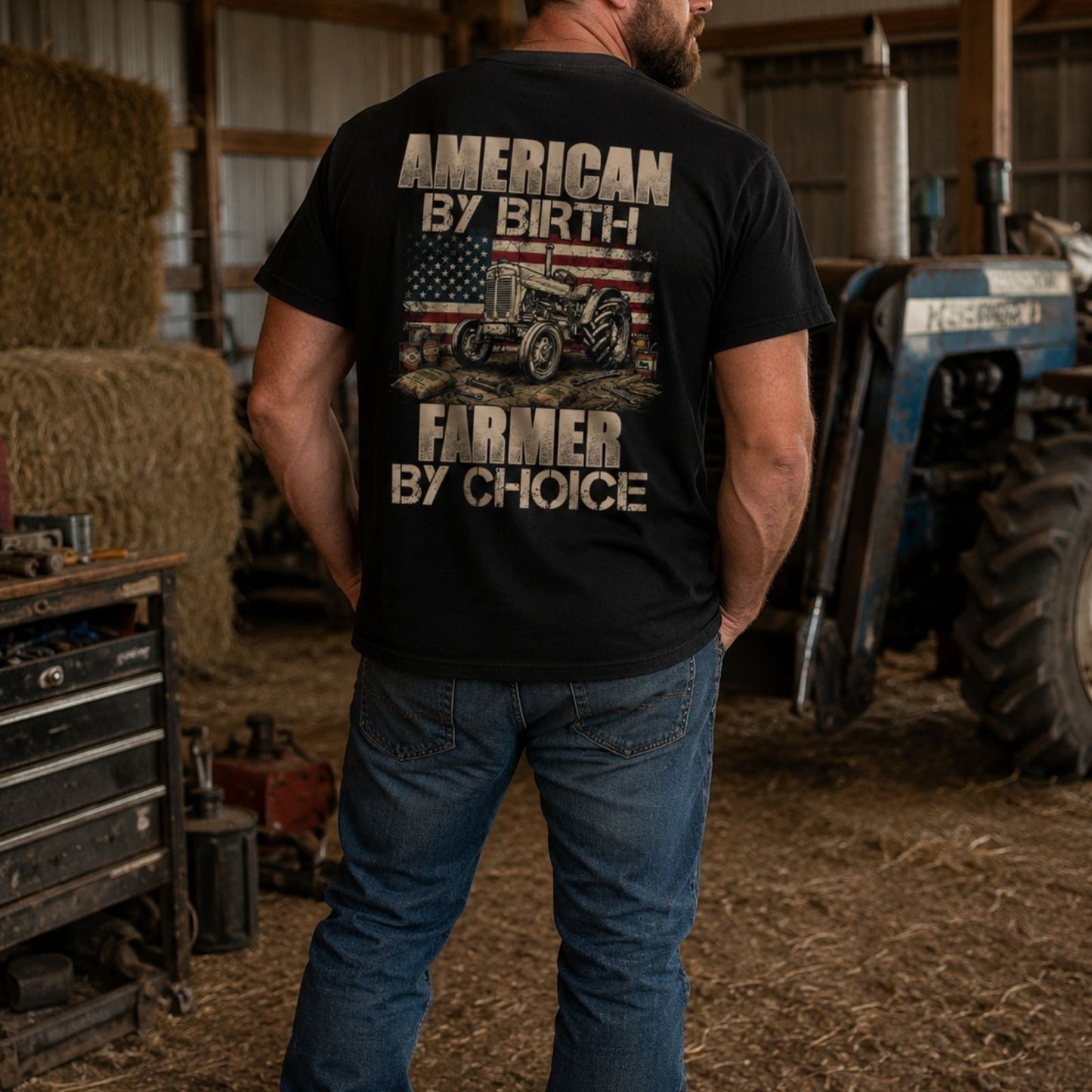 American By Birth Farmer By Choice T-Shirt