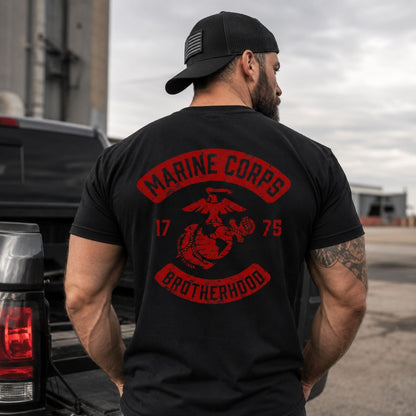 Marine Corps Brotherhood 1775 Distressed Red EGA T-Shirt